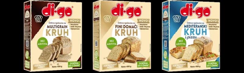 di-go mješavine za brzo pripremanje ukusnog i zdravog hljeba!